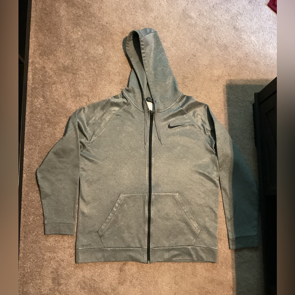Nike Heather Gray Full-Zip Hoodie
